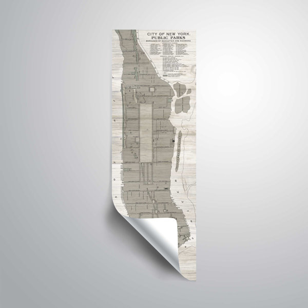 Williston New York Parks Map Vertical Removable Wall Decal Wayfair